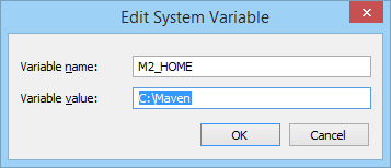 System Properties Image for M2 Home in Environment Variables