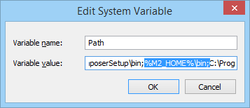 Image for M2 Home Environment Variables Path Edit